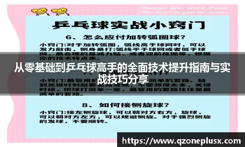 从零基础到乒乓球高手的全面技术提升指南与实战技巧分享